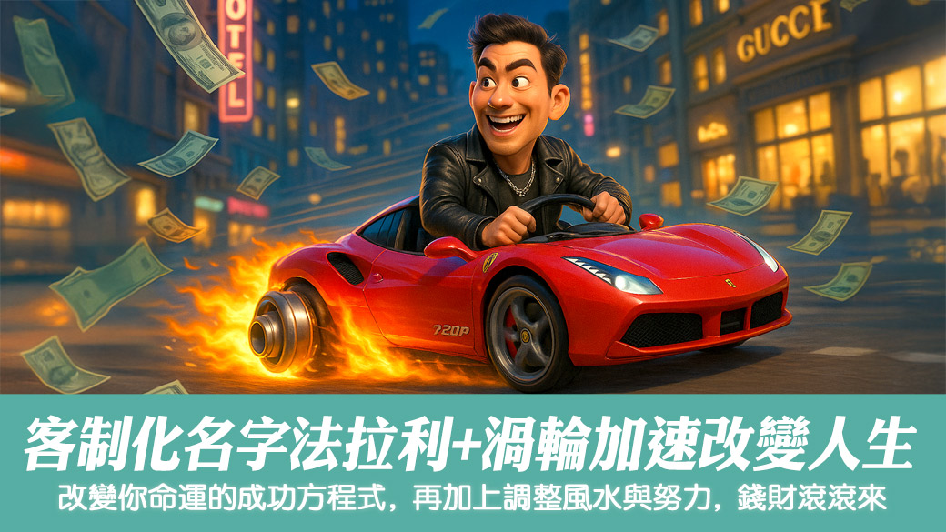 客制化名字法拉利+渦輪加速改變人生，再加上風水和努力會盆滿缽滿 #改名推薦 #專業取名 #公司招牌起名 #淨宅服務