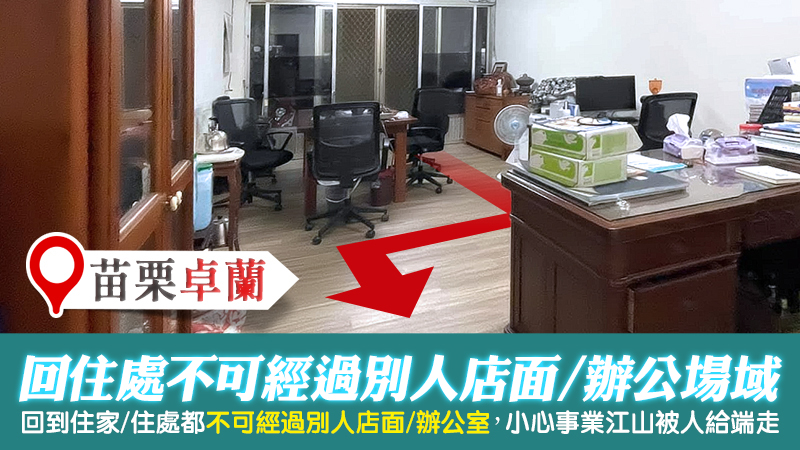 苗栗卓蘭-住家都不可以經過別人的店面辦公室到自己的家裡---張定瑋老師風水勘嶼